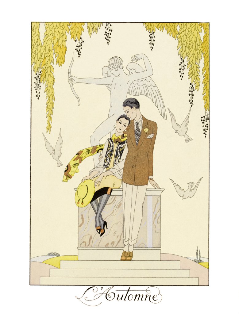 Detail of L' Automne by Georges Barbier