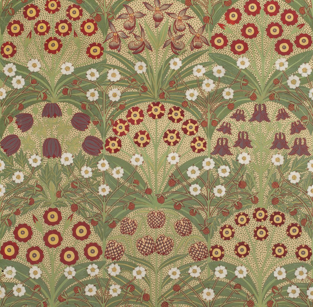 Detail of Wild Flowers wallpaper by Allan Francis Vigers