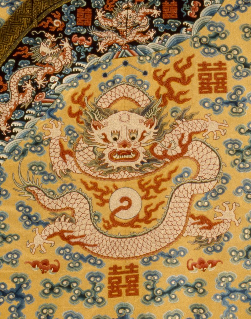 Detail of Empress' twelve-symbol Dragon Robe, detail by Anonymous