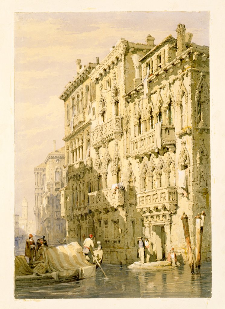 Detail of The Palzzo Contarini Fasan On The Grand Canal by Samuel Prout