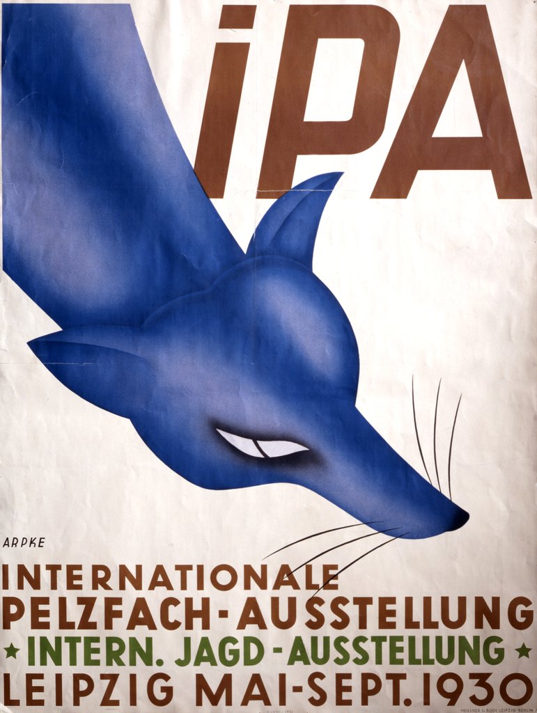 Detail of Poster advertising the International Fur Exhibition by Otto Arpke