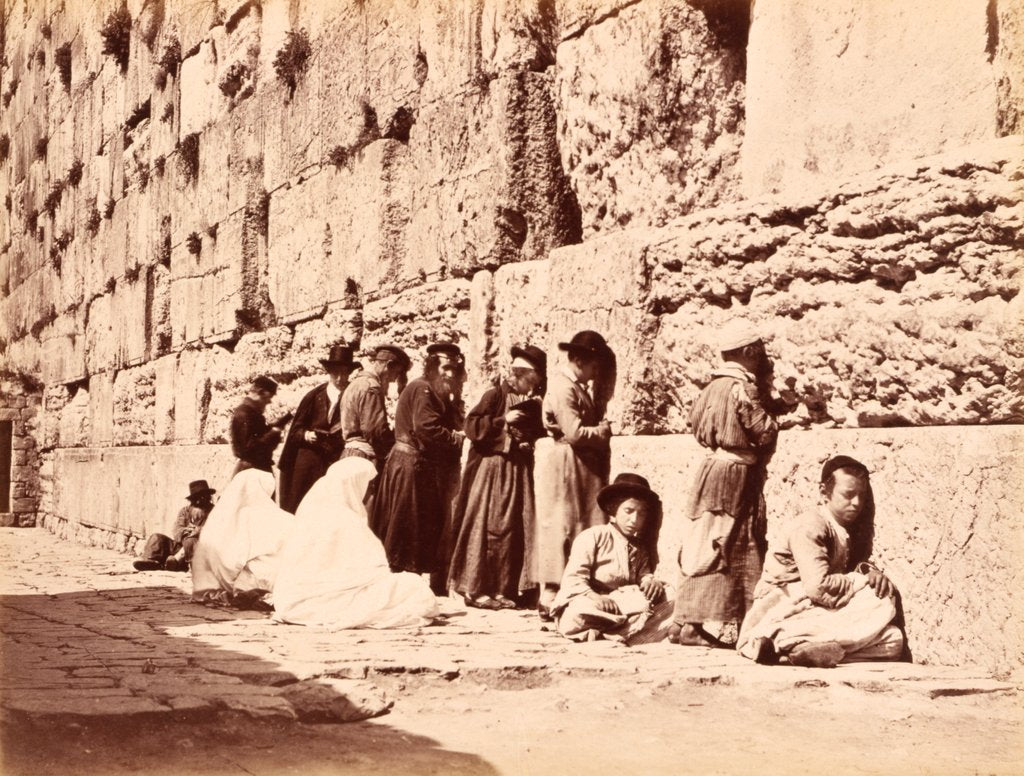 Detail of Wailing Place of The Jews Outside The Temple Walls at Jerusalem by Unknown