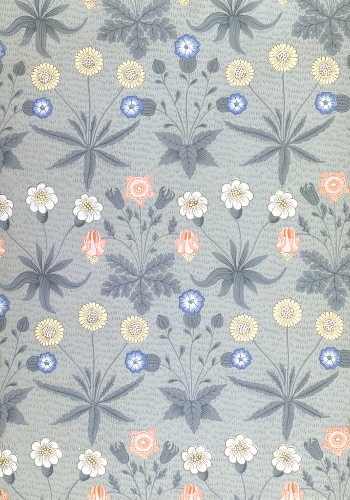 Detail of Daisy wallpaper by William Morris