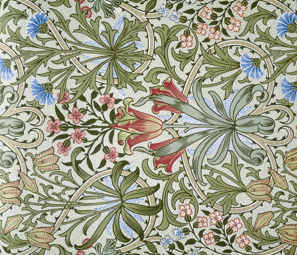 Detail of Woodland Weeds wallpaper by John Henry Dearle
