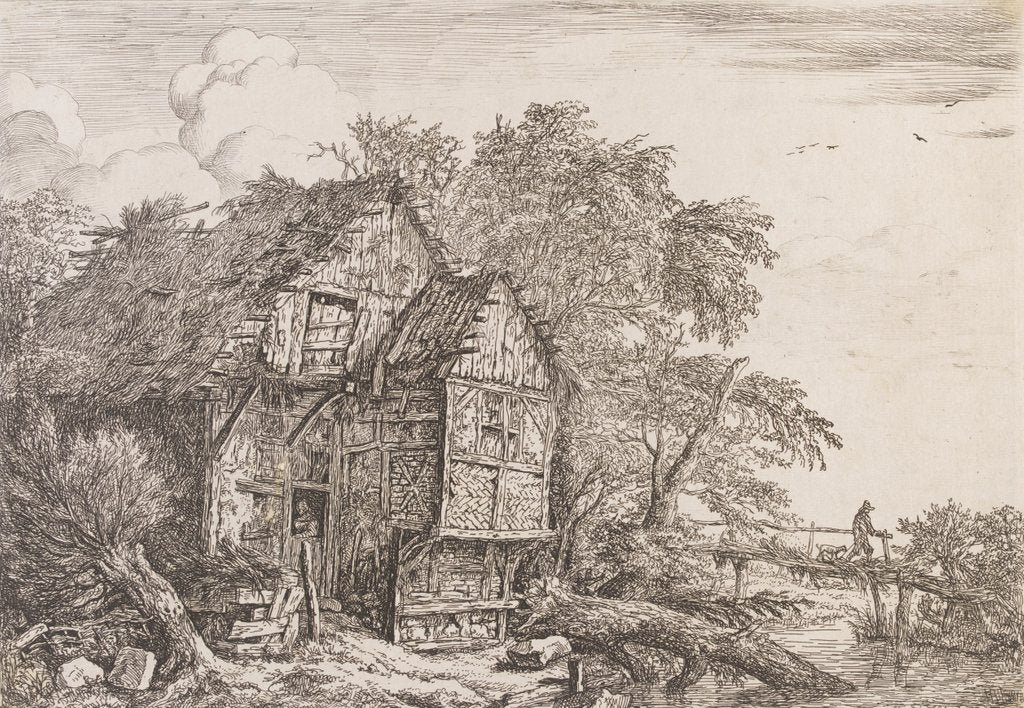 Detail of The Little Bridge by Jacob van Ruisdael
