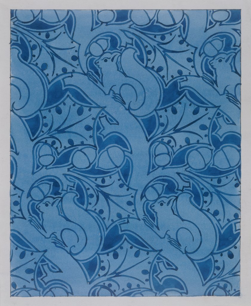 Detail of Textile design by Charles Francis Annesley Voysey