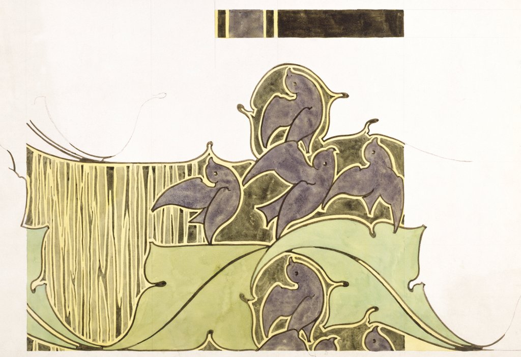 Detail of Textile design by C.F.A. Voysey