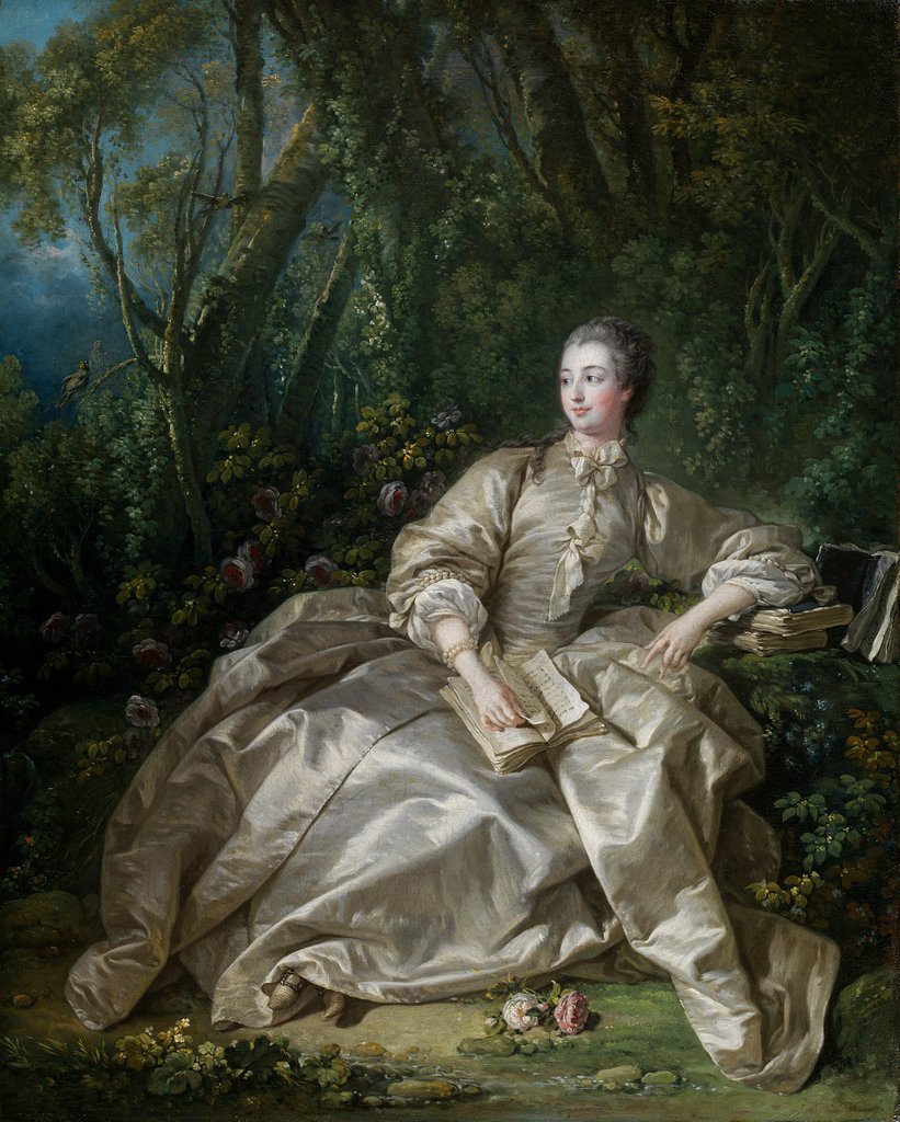 Detail of 487-1882, Madame de Pompadour by Francis Boucher