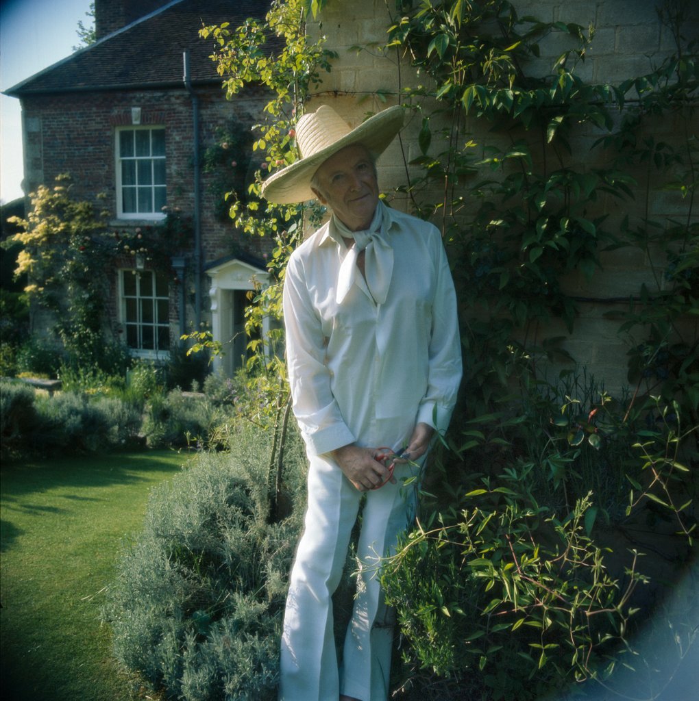 Detail of Sir Cecil Beaton in the garden of his home by Anthony Crickmay