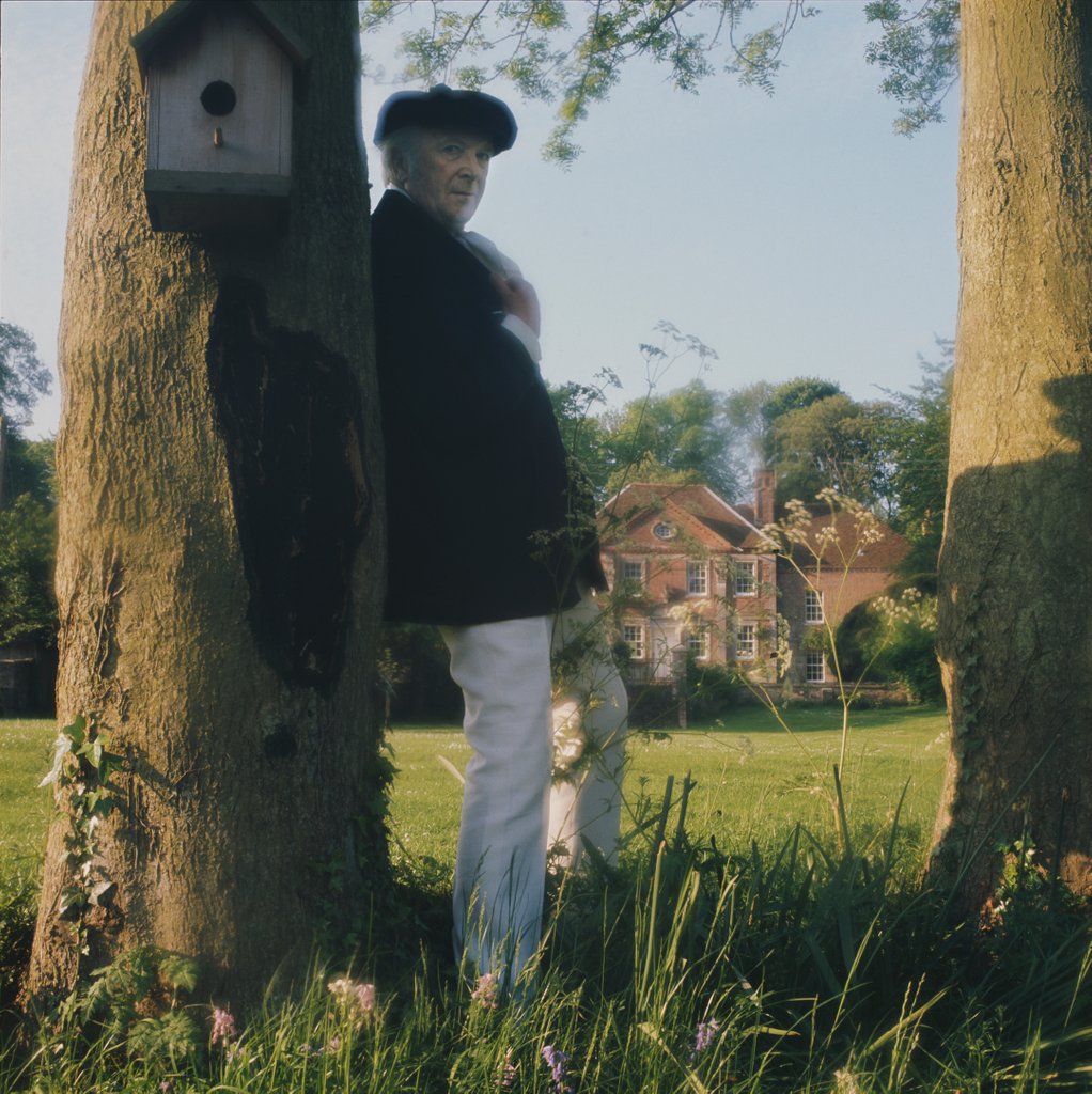 Detail of Sir Cecil Beaton in the garden of his home by Anthony Crickmay