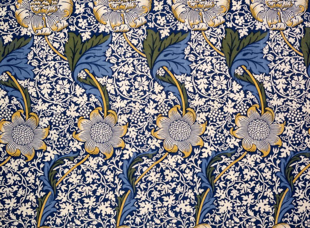 Detail of Kennet furnishing fabric by William Morris