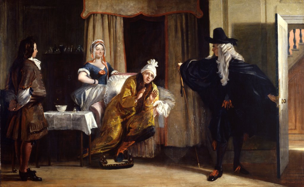 Detail of The Imaginary Invalid by Charles Robert Leslie