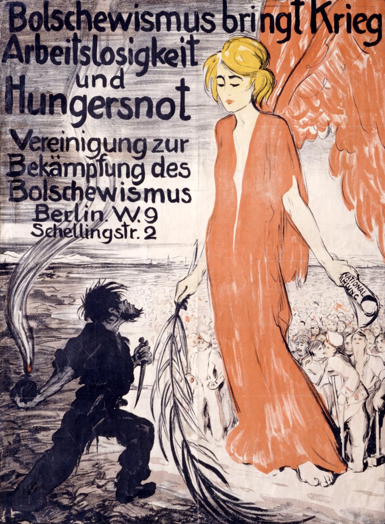 Detail of Bolshevism brings war, unemployment and starvation by Schnakenberg