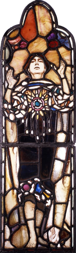 Detail of Panel commemorating a soldier who died in the First World War by Leonard Walker