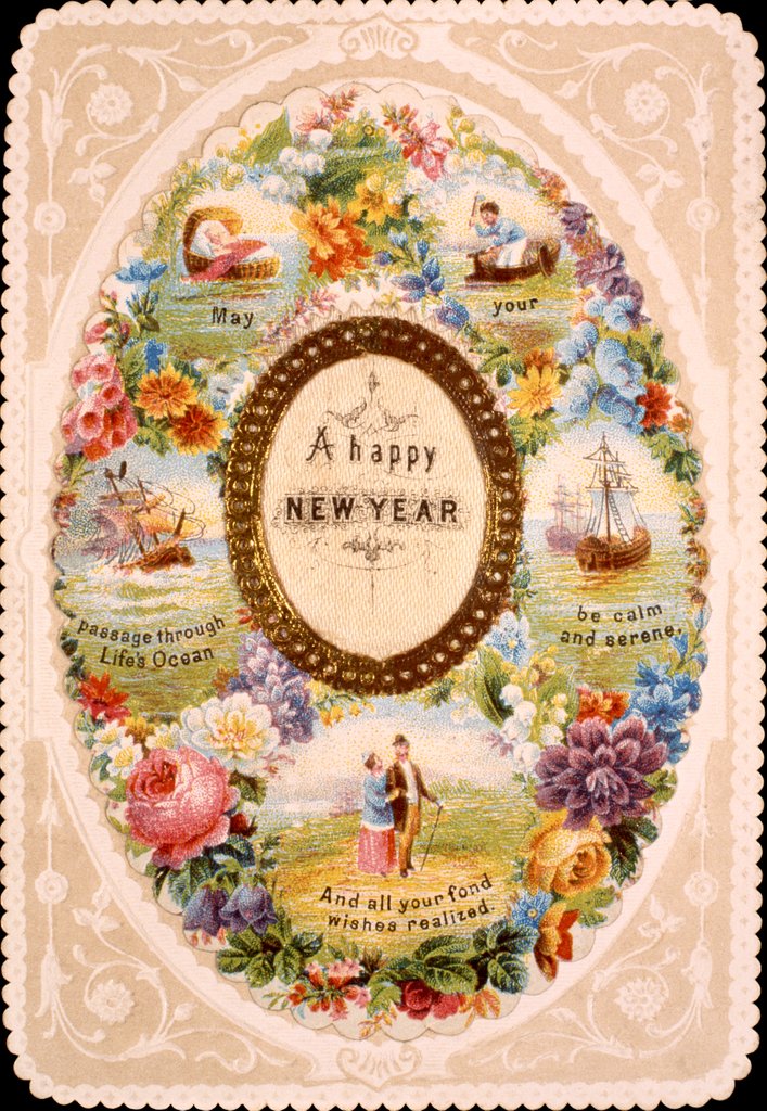 Detail of Victorian Christmas card by Anonymous