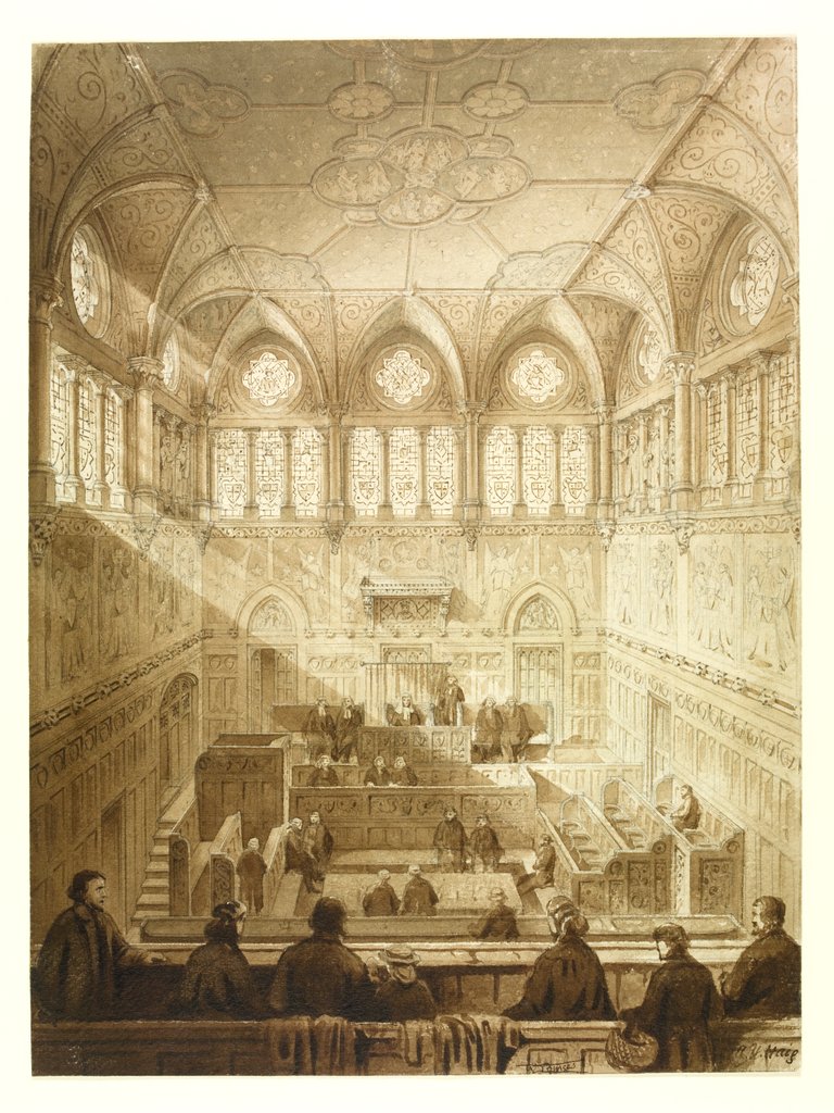 Detail of Design for the Law Courts by William Burges