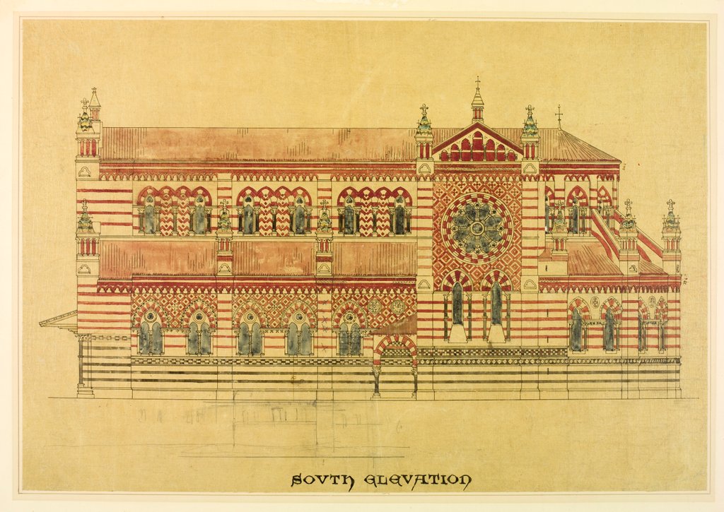 Detail of Constantinople Church, southern elevation by William Burges