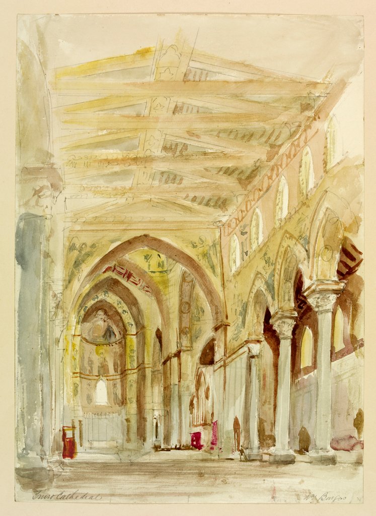 Detail of Truro Cathedral, the nave looking into the ambulatory by William Burges