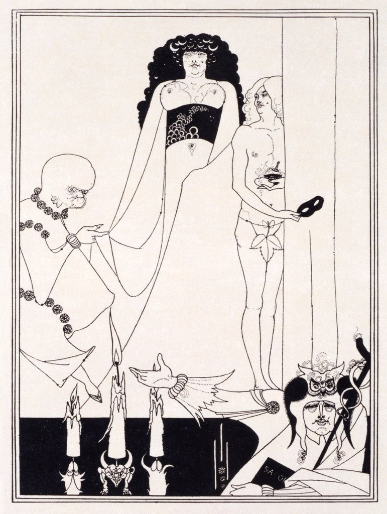Detail of Salome, Enter Herodias by Aubrey Vincent Beardsley
