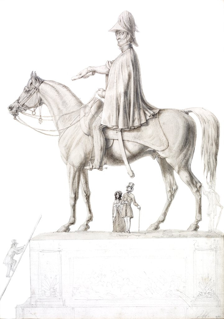 Detail of Design for the equestrian statue of the Duke of Wellington for Hyde Park Corner by James Wyatt