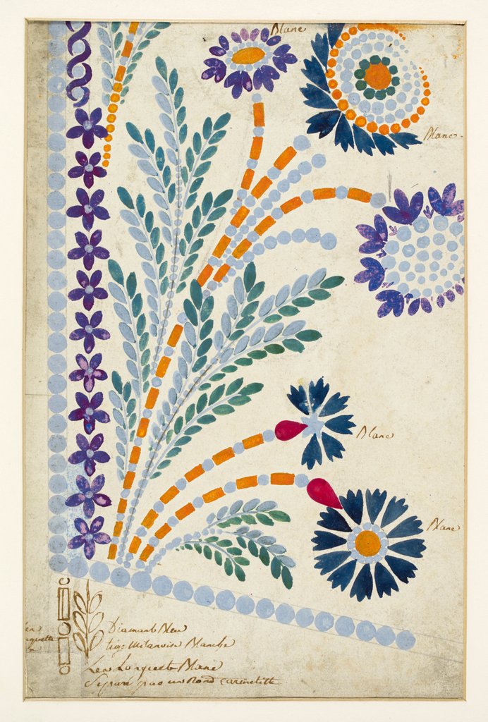 Detail of Design for embroidery on men's waistcoats by Jean Pillement