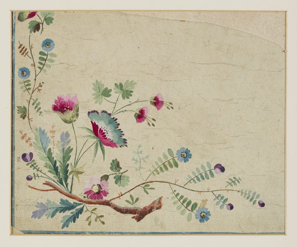 Detail of Design for embroidery on men's waistcoats by Jean Pillement