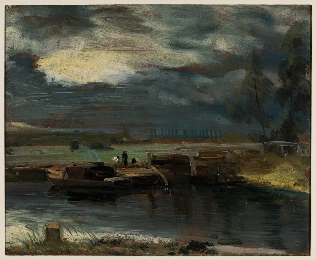 Detail of Barges on The Stour by John Constable