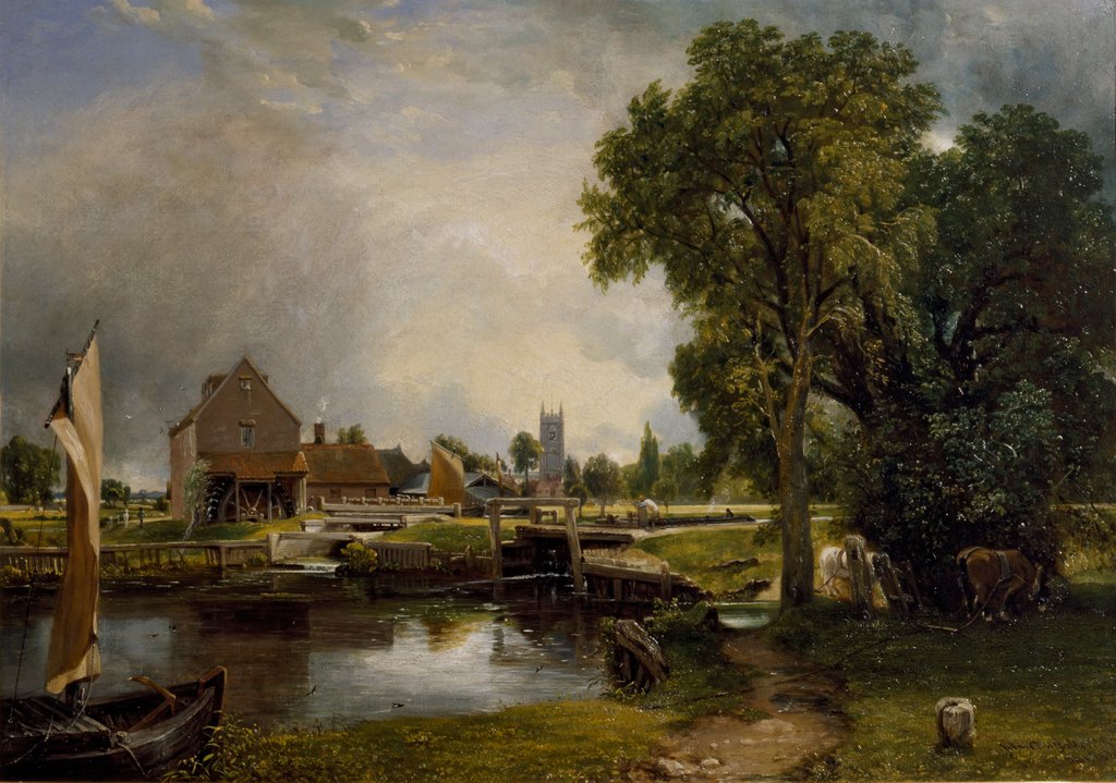 Detail of Dedham Mill by John Constable