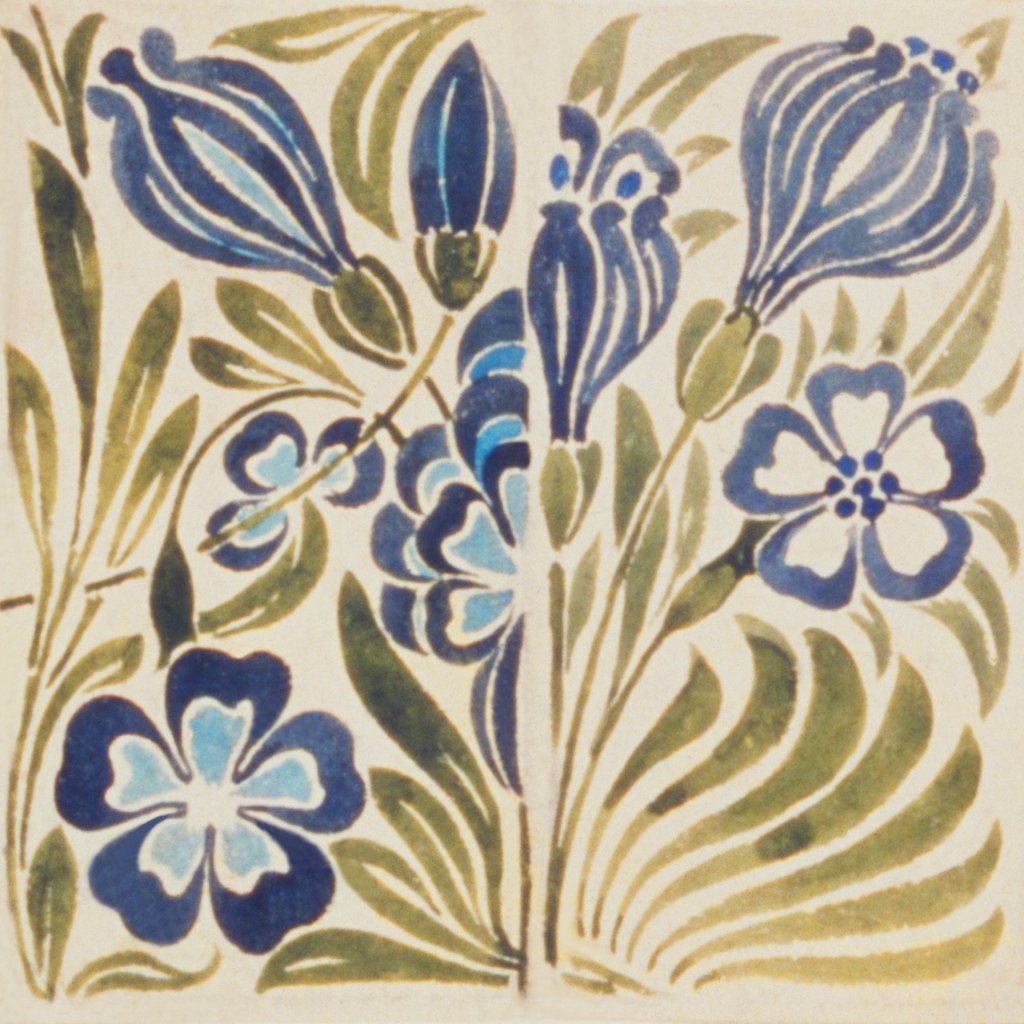 Detail of Design of tile by William de Morgan