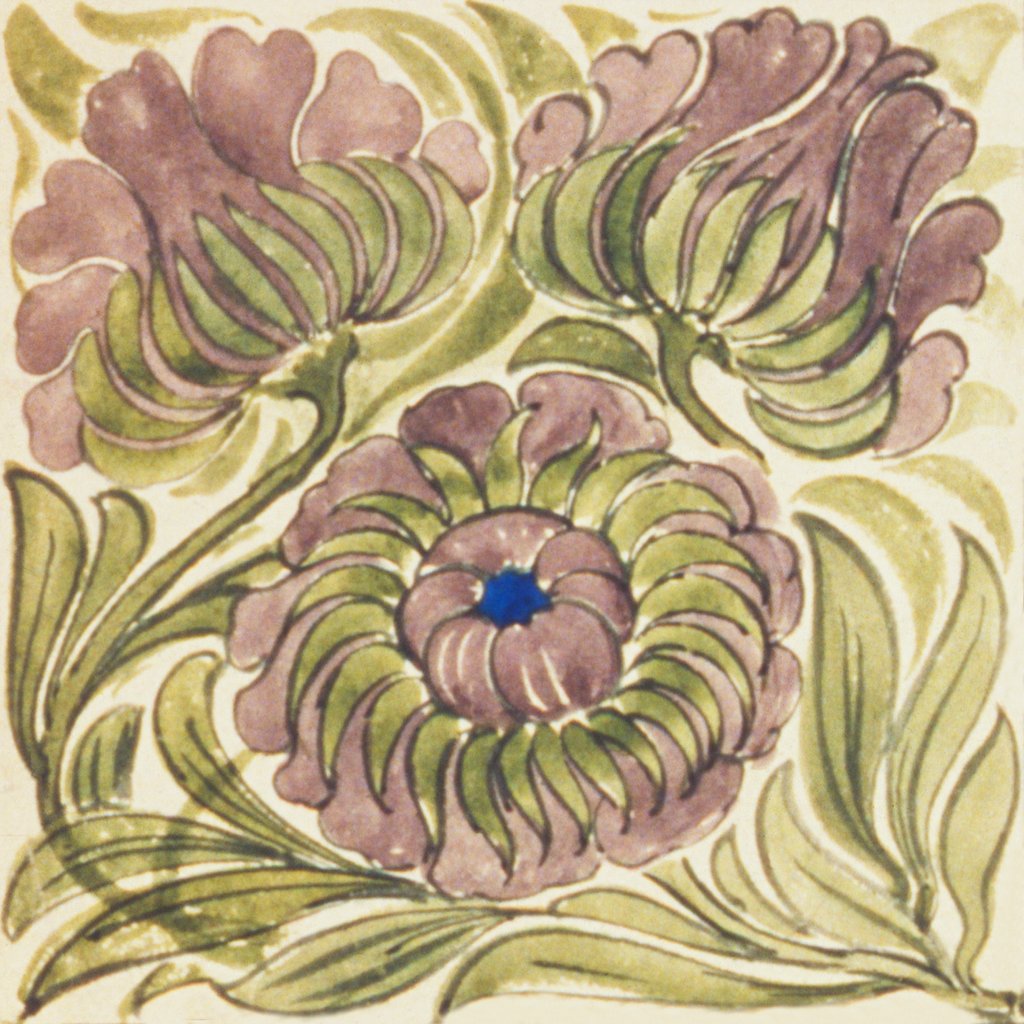 Detail of Design of tile by William de Morgan