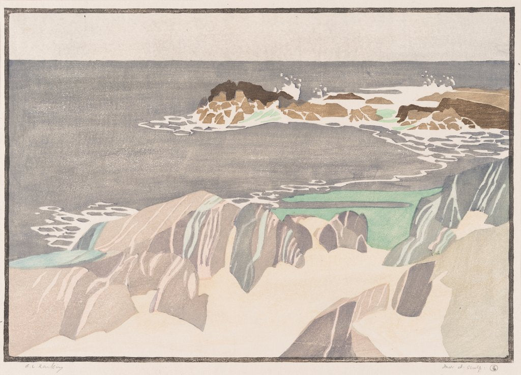 Detail of The Striped Rocks by Arabella Louisa Rankin