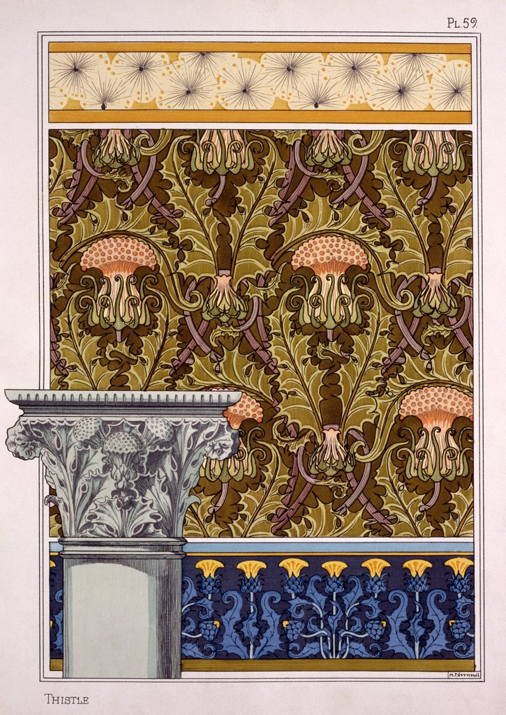 Detail of Thistle by Eugène-Samuel Grasset