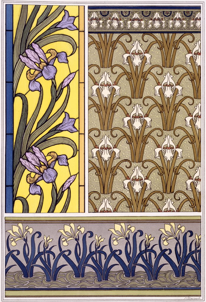 Detail of Irises by Eugène-Samuel Grasset