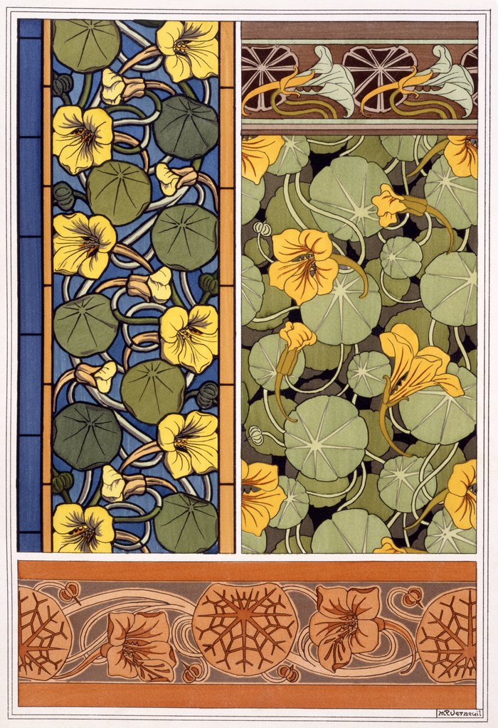 Detail of Nasturtiums by Eugène-Samuel Grasset