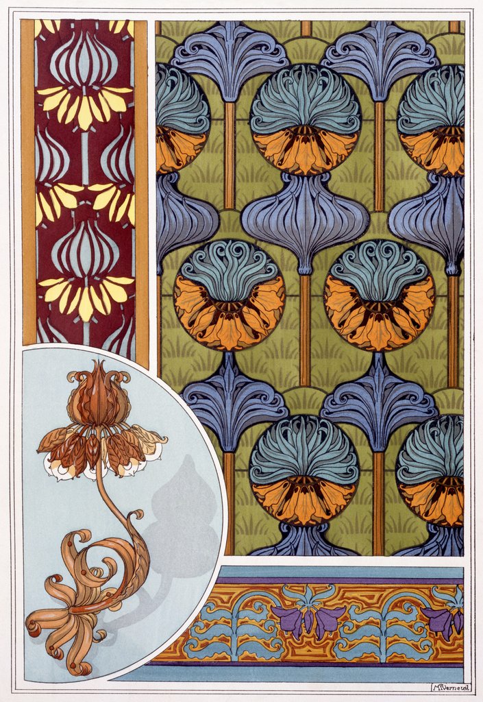 Detail of Crown Imperial by Eugène-Samuel Grasset
