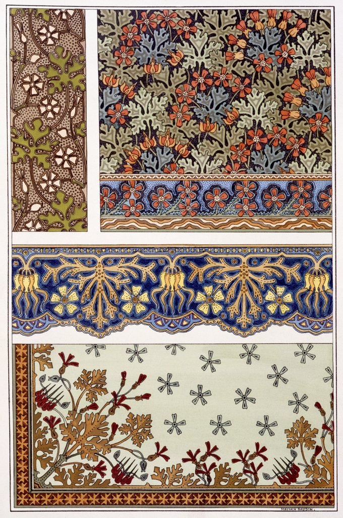 Detail of Geranium by Eugène-Samuel Grasset