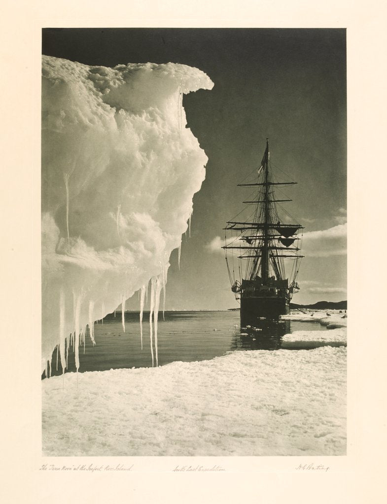 Detail of The Terra Nova next to the Icefoot by Herbert George Ponting