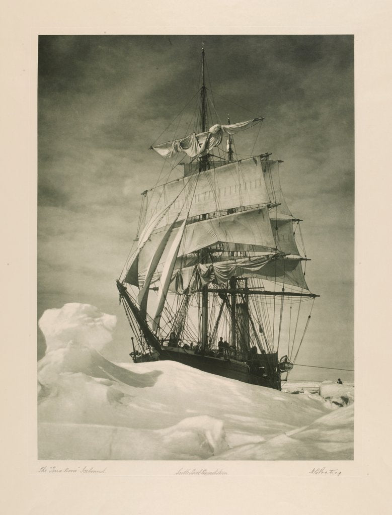 Detail of The Terra Nova icebound by Herbert George Ponting