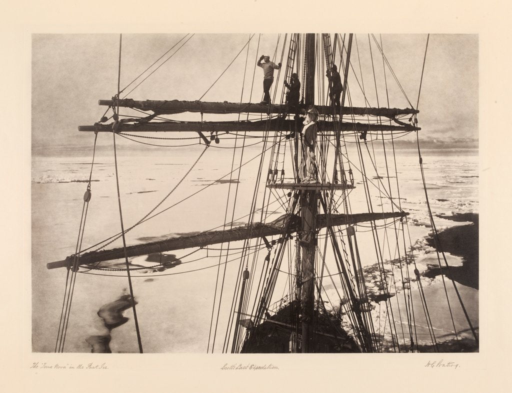 Detail of The Terra Nova in the Pack Ice by Herbert George Ponting