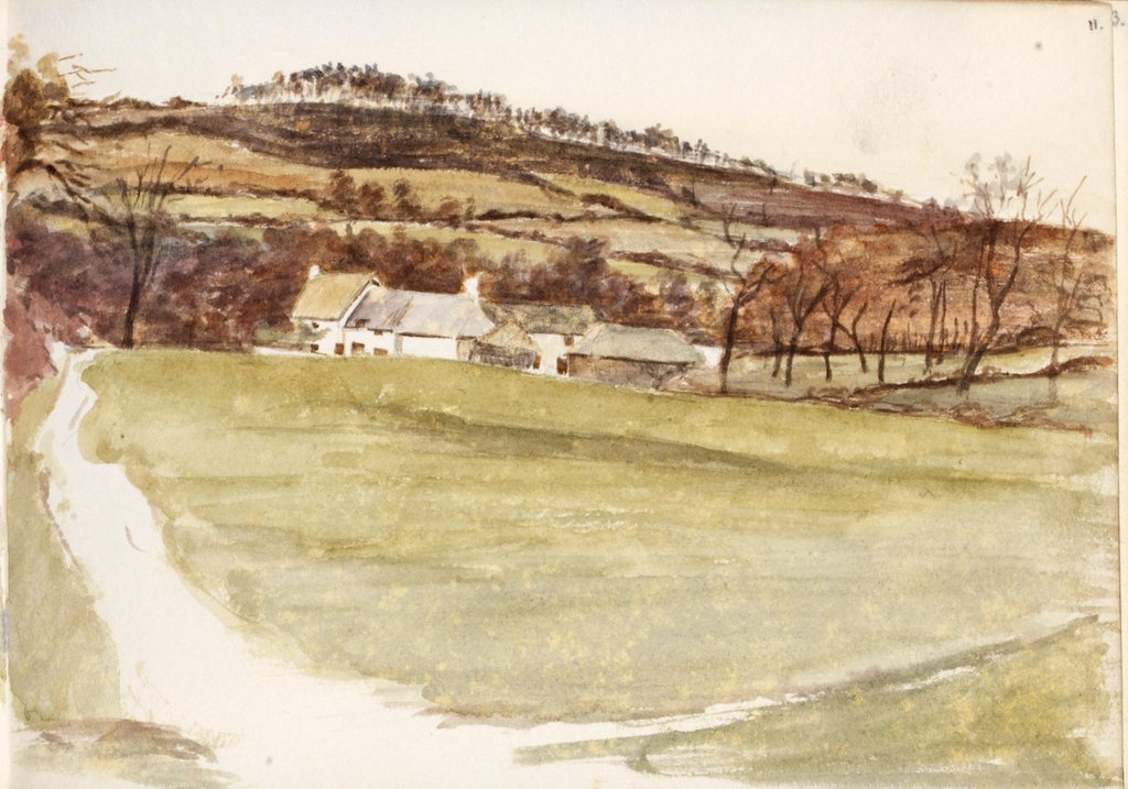 Detail of Path to houses at the bottom of hill by May Morris