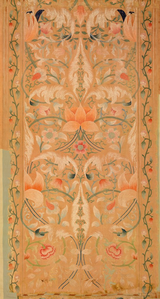 Detail of Hanging of lotus flower heads and acanthus leaves by May Morris