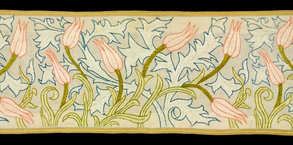 Detail of Tulip and acanthus runner by Elsie Couper