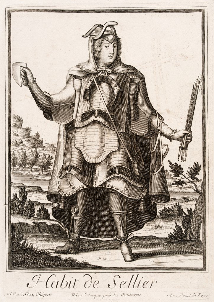 Detail of Habit de Sellier by Nicolas de Larmessin