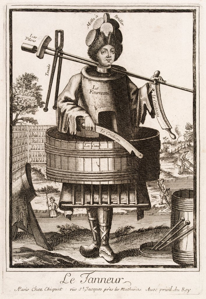Detail of Habit de Tanneur by Nicolas de Larmessin