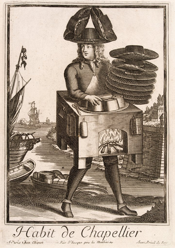 Detail of Habit de Chapellier by Nicolas de Larmessin