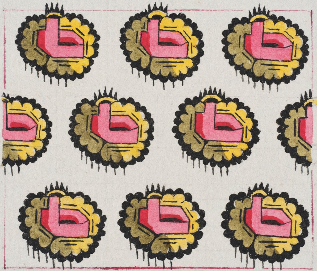 Detail of Design for wallpaper by Heussner & Co