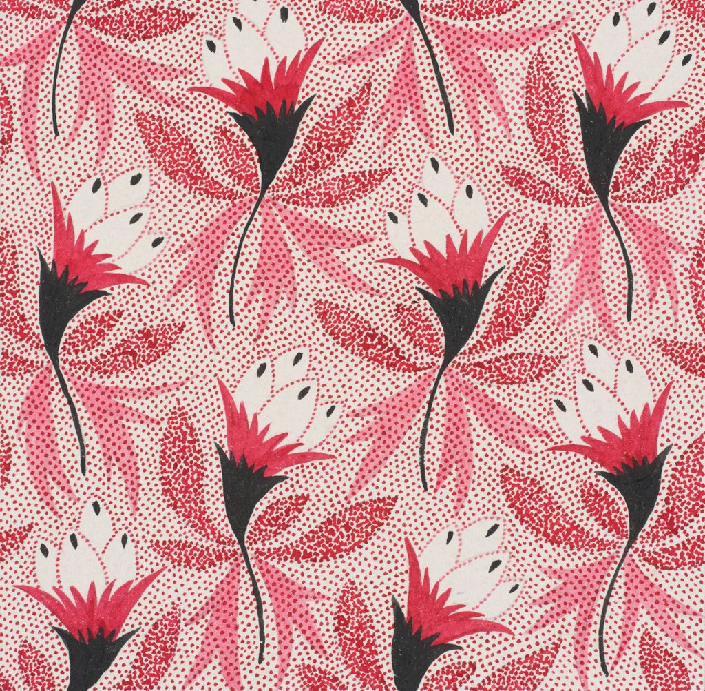 Detail of Design for wallpaper by Heussner & Co