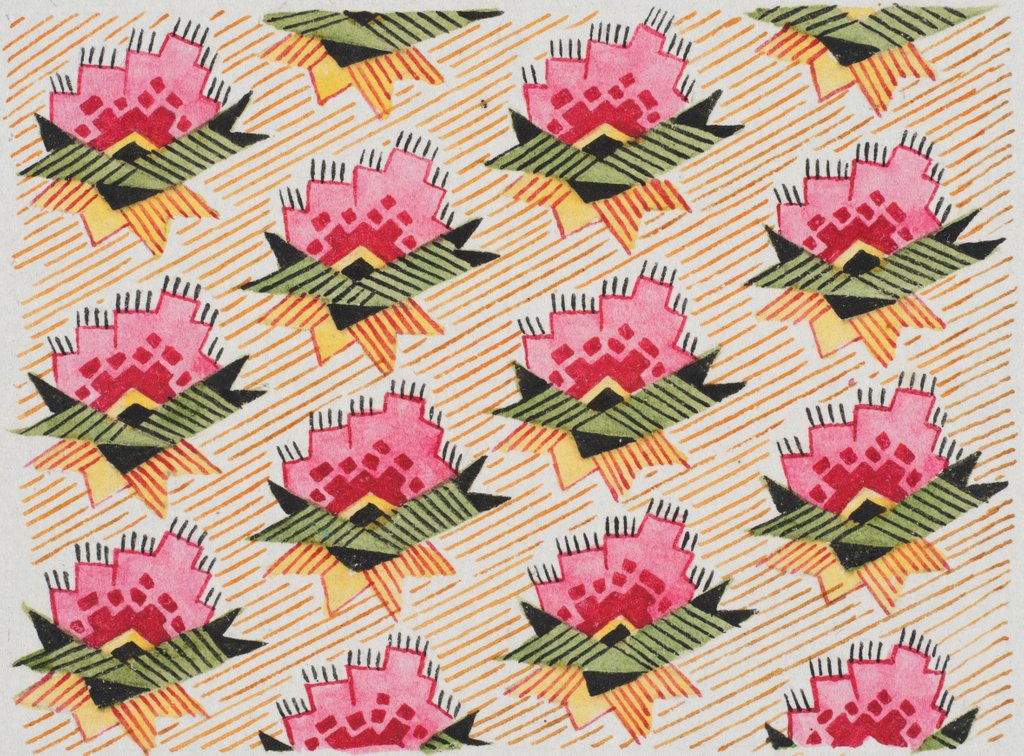 Detail of Design for wallpaper by Heussner & Co
