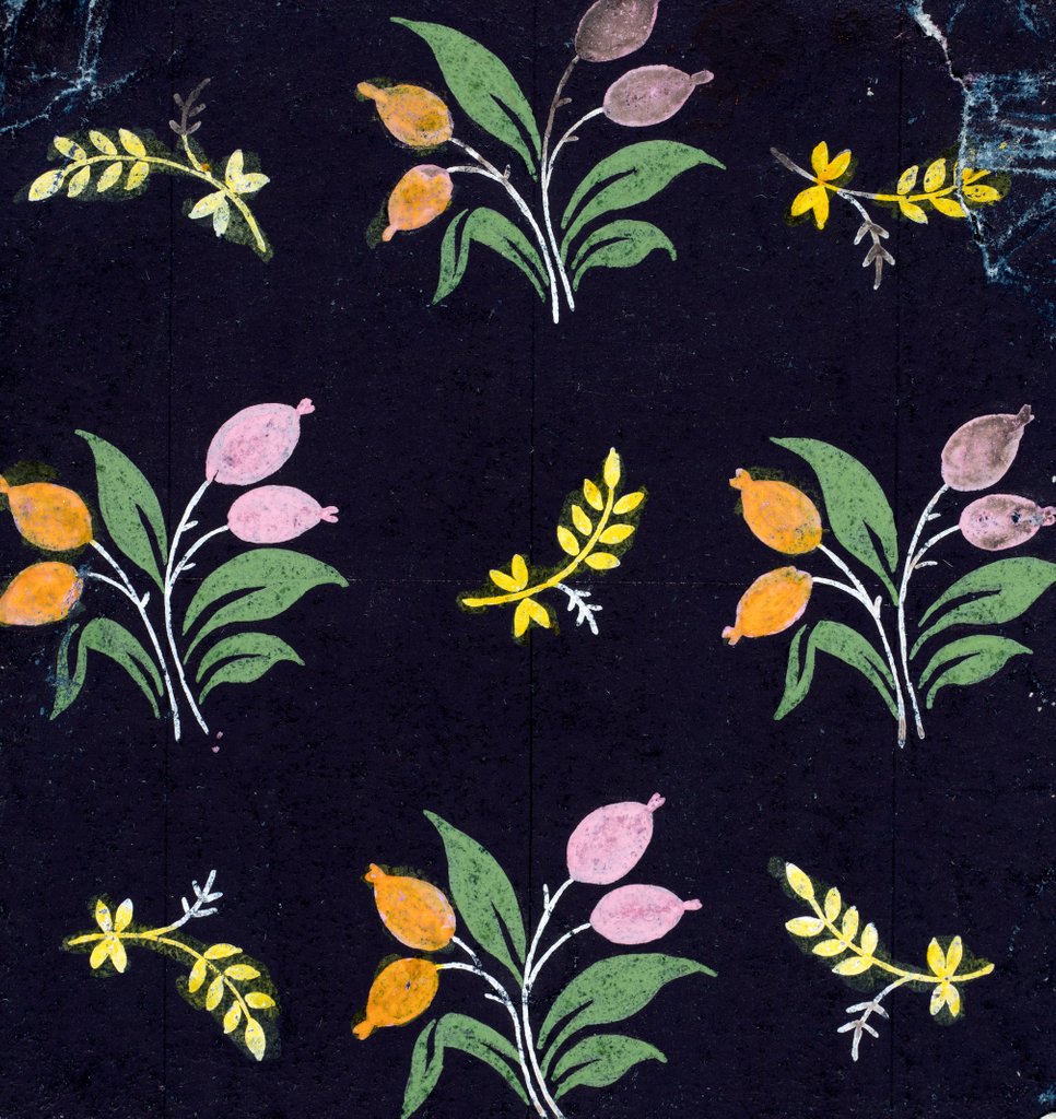 Detail of Design for a wallpaper pattern by Heussner & Co.