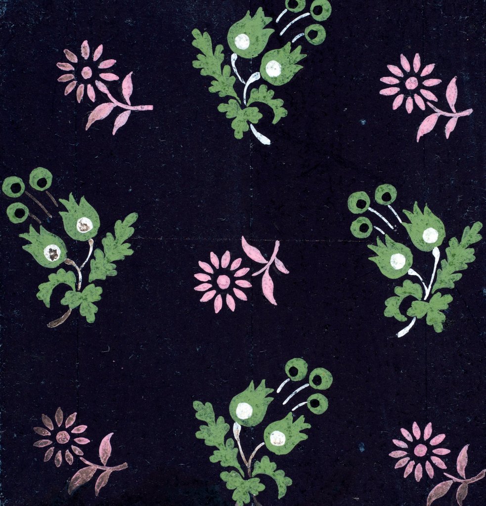 Detail of Design for a wallpaper pattern by Heussner & Co.